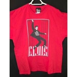 Graceland Elvis Presley‎ Jailhouse Rock Red Graphic T-Shirt 2XL Mens